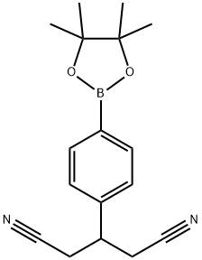 Pentanedinitrile, 3-[4-(4,4,5,5-tetramethyl-1,3,2-dioxaborolan-2-yl)phenyl]- 结构式