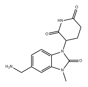 2,6-Piperidinedione, 3-[5-(aminomethyl)-2,3-dihydro-3-methyl-2-oxo-1H-benzimidazol-1-yl]- 结构式