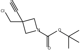 1-Azetidinecarboxylic acid, 3-(chloromethyl)-3-cyano-, 1,1-dimethylethyl ester 结构式