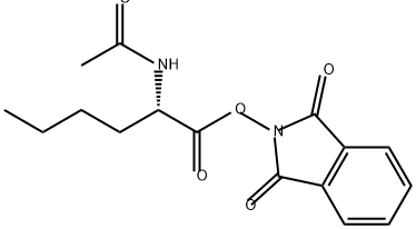 Norleucine, N-acetyl-, 1,3-dihydro-1,3-dioxo-2H-isoindol-2-yl ester 结构式