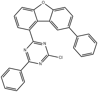 2-氯-4-苯基-6-(8-苯基-二苯并[B,D]呋喃-1-基)-1,3,5-三嗪 结构式