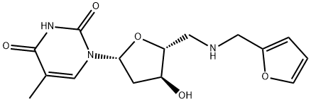 5'-Deoxy-5'-furfurylamino thymidine 结构式