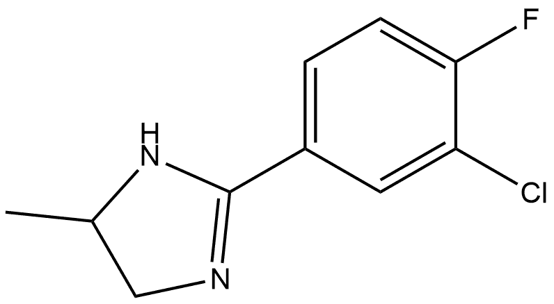 2-(3-氯-4-氟苯基)-5-甲基-4,5-二氢-1H-咪唑 结构式