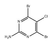 4,6-二溴-5-氯嘧啶-2-胺 结构式