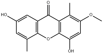 9H-Xanthen-9-one, 4,7-dihydroxy-2-methoxy-1,5-dimethyl- 结构式