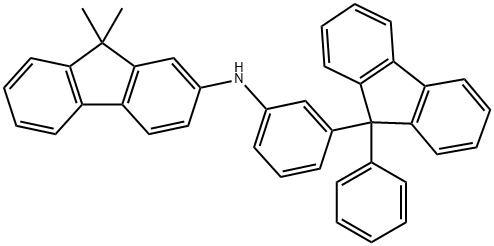 9,9-二甲基-N-[3-(9-苯基-9H-芴-9-基)苯基]-9H-芴-2-胺 结构式