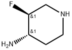 REL-(3R,4R)-3-氟哌啶-4-胺 结构式