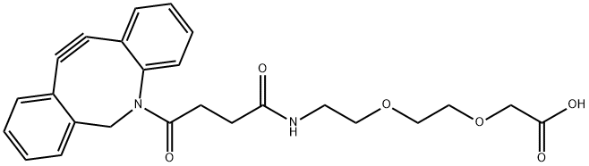 Acetic acid, 2-[2-[2-[[4-(11,12-didehydrodibenz[b,f]azocin-5(6H)-yl)-1,4-dioxobutyl]amino]ethoxy]ethoxy]- 结构式