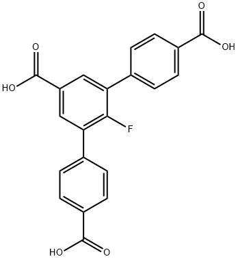 2'-氟- [1,1':3',1'']-三联苯-4,4'',5'-三甲酸 结构式