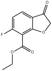 6-氟-3-氧代-2,3-二氢苯并呋喃-7-羧酸乙酯 结构式