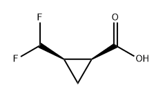 (1S,2R)-2-(二氟甲基)环丙烷羧酸 结构式