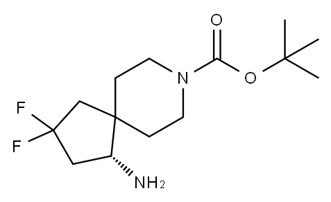 8-Azaspiro[4.5]decane-8-carboxylic acid, 1-amino-3,3-difluoro-, 1,1-dimethylethyl ester, (1R)- 结构式