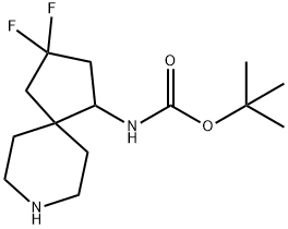(3,3-二氟-8-氮杂螺[4.5]癸-1-基)氨基甲酸叔丁酯 结构式