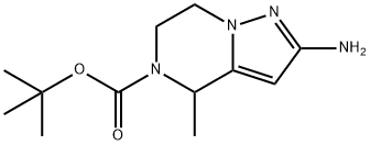 2-氨基-4-甲基-6,7-二氢吡唑并[1,5-A]吡嗪-5(4H)-羧酸叔丁酯 结构式