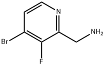 (4-溴-3-氟-2-吡啶基)甲胺 结构式