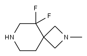 2,7-Diazaspiro[3.5]nonane, 5,5-difluoro-2-methyl- 结构式