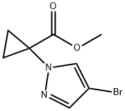 1-(4-溴-1-吡唑基)环丙烷甲酸甲酯 结构式