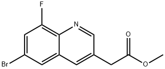 2-(6-溴-8-氟-3-喹啉基)乙酸甲酯 结构式