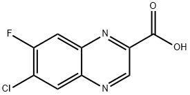 6-氯-7-氟-喹喔啉-2-羧酸 结构式