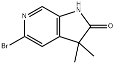 2H-Pyrrolo[2,3-c]pyridin-2-one, 5-bromo-1,3-dihydro-3,3-dimethyl- 结构式