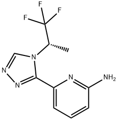 (S)-6-[4-(1,1,1-三氟-2-丙基)-4H-1,2,4-三唑-3-基]-2-吡啶胺 结构式