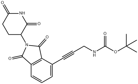 N-(2-(2,6-二氧代哌啶-3-基)-1,3-二氧代-2,3-二氢-1H-异吲哚-4-基)丙基-2-炔-1-基)氨基甲酸叔丁酯 结构式