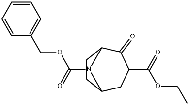 8-苄基-3-乙基-2-氧代-8-氮杂双环[3.2.1]辛烷-3,8-二羧酸酯 结构式