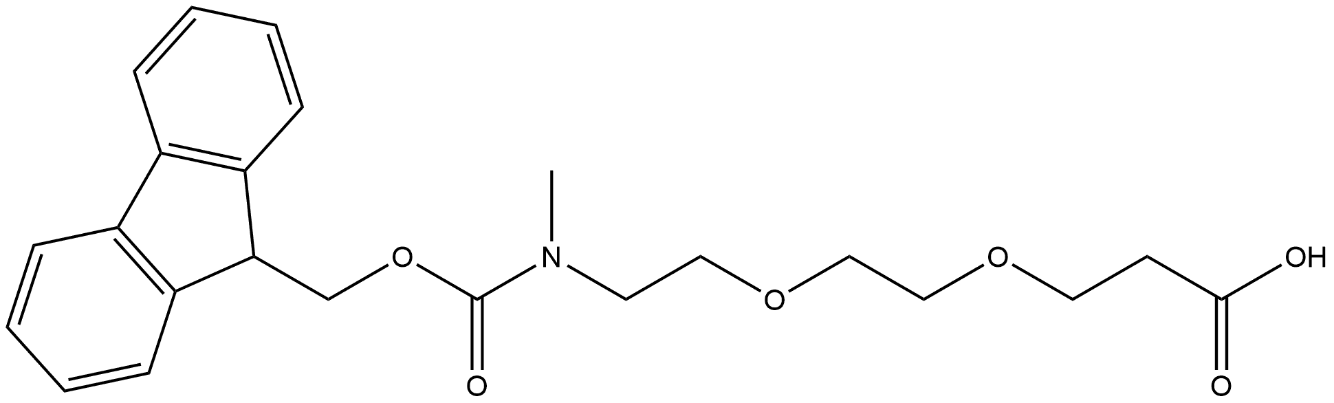 FMOC-N-甲基-二聚乙二醇-酸 结构式
