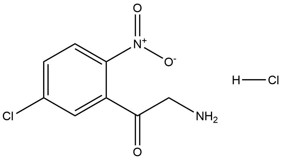 2-氨基-1-(5-氯-2-硝基苯基)乙酮盐酸盐 结构式