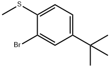 Benzene, 2-bromo-4-(1,1-dimethylethyl)-1-(methylthio)- 结构式