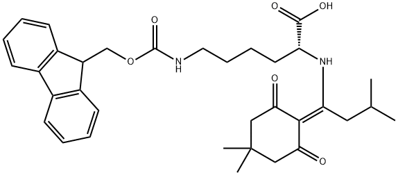 IVDDE-N‘-芴甲氧羰基-D-赖氨酸 结构式