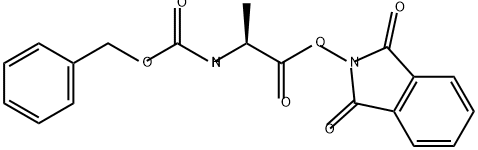 Alanine, N-[(phenylmethoxy)carbonyl]-, 1,3-dihydro-1,3-dioxo-2H-isoindol-2-yl ester 结构式