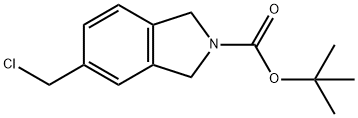 5-(氯甲基)-1,3-二氢-2H-异吲哚-2-羧酸1,1-二甲基乙酯 结构式