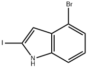 4-溴-2-碘-1H-吲哚 结构式