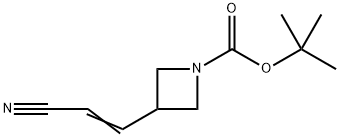 3-(2-Cyano-vinyl)-azetidine-1-carboxylic acid tert-butyl ester 结构式