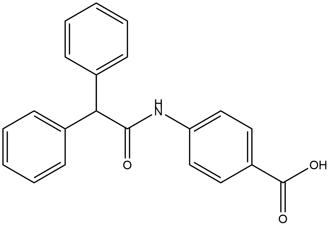 4-[(2,2-Diphenylacetyl)amino]benzoic acid 结构式