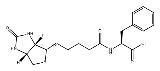 L-Phenylalanine, N-[5-[(3aS,4S,6aR)-hexahydro-2-oxo-1H-thieno[3,4-d]imidazol-4-yl]-1-oxopentyl]- 结构式