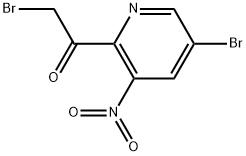 2-溴-1-(5-溴-3-硝基吡啶-2-基)乙-1-酮 结构式