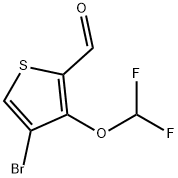 4-溴-3-(二氟甲氧基)噻吩-2-甲醛 结构式