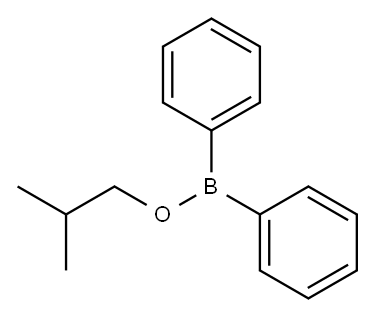 Borinic acid, B,B-diphenyl-, 2-methylpropyl ester 结构式