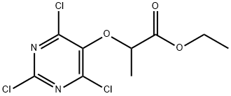2-[(2,4,6-三氯-5-嘧啶基)氧基]丙酸乙酯 结构式