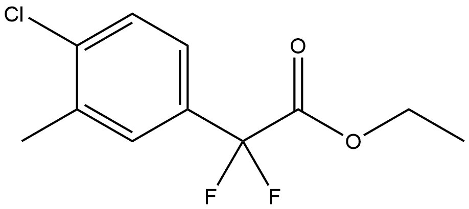 Ethyl 4-chloro-α,α-difluoro-3-methylbenzeneacetate 结构式