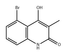 5-溴-4-羟基-3-甲基喹啉-2(1H)-酮 结构式