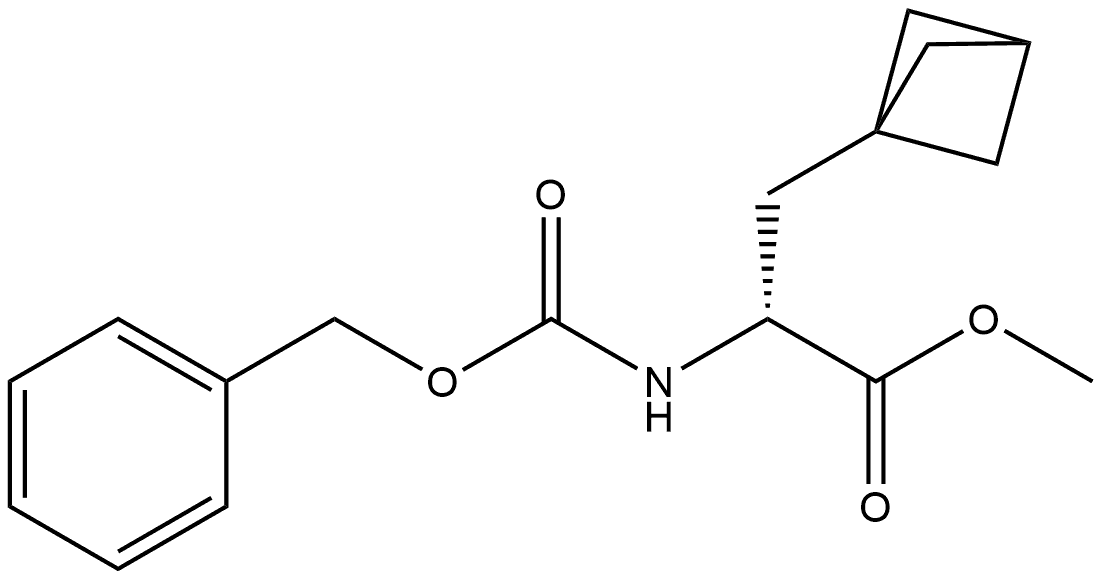 Bicyclo[1.1.1]pentane-1-propanoic acid, α-[[(phenylmethoxy)carbonyl]amino]-, methyl ester, (αR)- 结构式