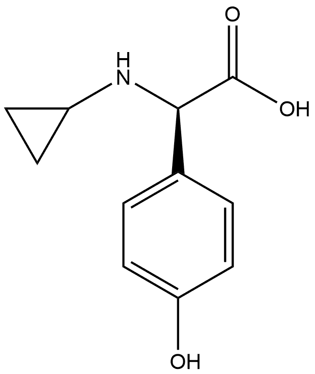 (R)-2-(Cyclopropylamino)-2-(4-hydroxyphenyl)acetic?acid 结构式