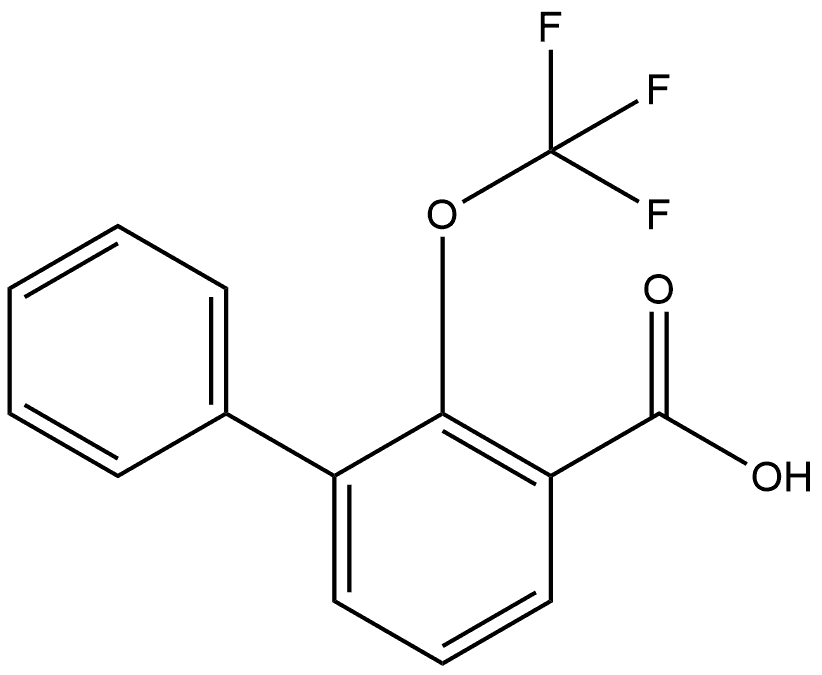 2-(Trifluoromethoxy)[1,1′-biphenyl]-3-carboxylic acid 结构式