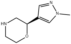 (R)-2-(1-甲基-1H-吡唑-4-基)吗啉 结构式