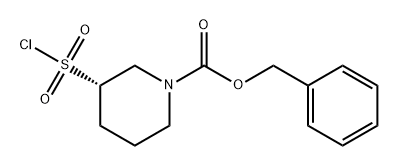 苄基(S)-3-(氯磺酰基)哌啶-1-甲酸酯 结构式