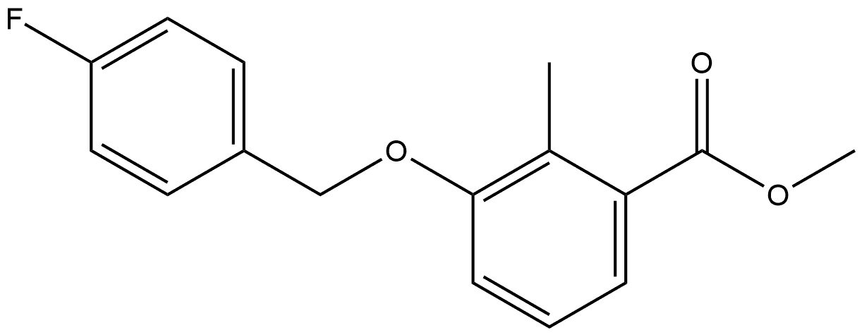 Methyl 3-[(4-fluorophenyl)methoxy]-2-methylbenzoate 结构式