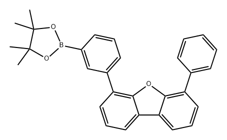 (3-(6-苯基二苯并[B,D]呋喃-4-基)苯基)硼酸频哪醇酯 结构式